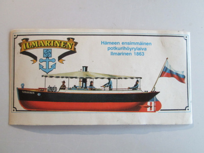 KERÄILYTARRA HÄMEEN ENSIM. POTKURIHÖYRYLAIVA ILMARINEN 1863