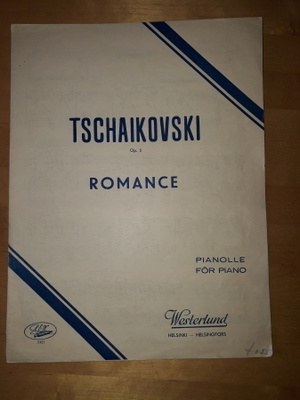 Tschaikovski; Romance -nuotit pianolle