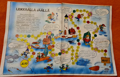 Liukkaalla jäällä – lautapeli 70-luvulta.