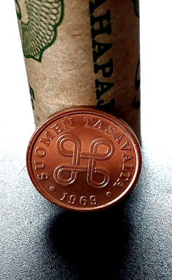 5 penniä 1969 UNC