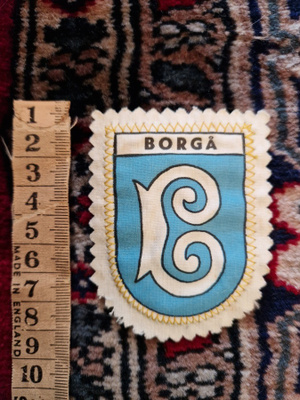 Borgå Porvoo vintage kangasmerkki hieno