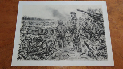 Jatkosota Motti Sotapiirros Lindeberg 1942