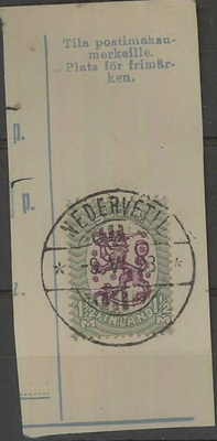 Nedervetil - 1928 loisto leikkeellä 1½mk B pt W1