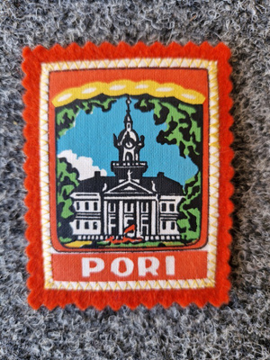 Pori vintage kangasmerkki