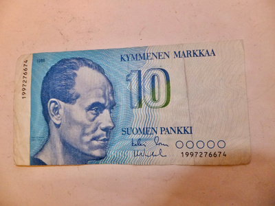 10 mk 1986 Nro 199..... Korvaava