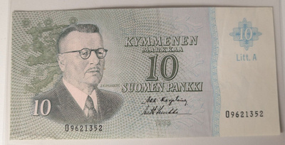 10 Markkaa 1963 Litt. A O9621352