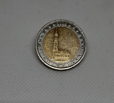 Saksa 2€: Hampuri / Pyhän Mikaelin kirkko, 2008