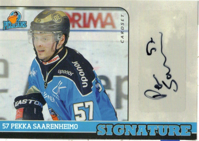 2014-15 Cardset PEKKA SAARENHEIMO Pelicans Signature nimmari