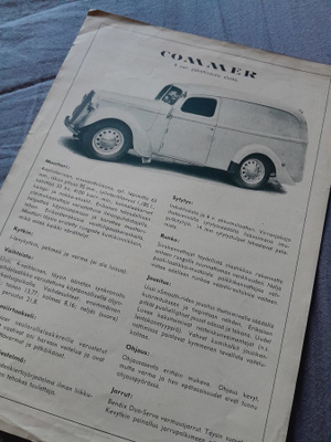 commer pakettivaunu esite