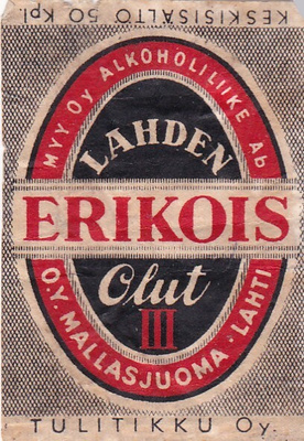 Lahti, Oy Mallasjuoma, Lahden Erikois olut III ,      s24