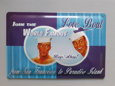 Love Boat - metallikyltti - 30 x 20 cm