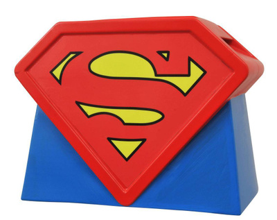 SUPERMAN LOGO CERAMIC COOKIE JAR	(44 748)	k.21cm l.28cm s.14