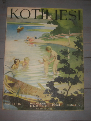 Kotiliesi ,heinäkuu II / 1934  , kansi M. Wendelin
