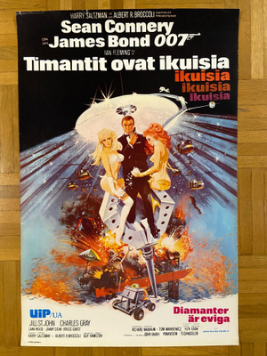 Vanha elokuvajuliste: Timantit ovat ikuisia (007)