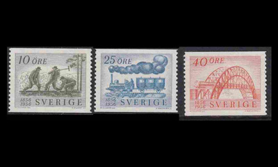 Ruotsi 418-20 ** Rautatiet 100v (1956)