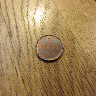 1 Penni 1907 mahd. kl 6-7 9 ja 7 vajaita