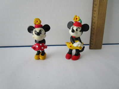 Vanhat  Disney Minni Hiiri figuurit, 2 kpl