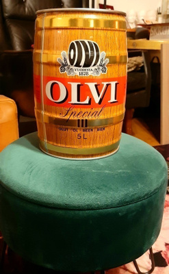 Olvi special 3. 5l olut Pikku peltinen Tynnyri