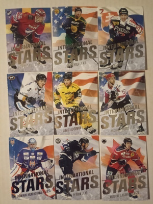 2018-19 Cardset International Stars täysi setti 1-9