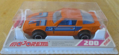 Mazda RX-7 Wankel Coupe Orange -82 Majorette France 257 1:56