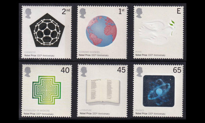 Iso-Britannia 1954-9 ** Nobel-palkinto 100v (2001)