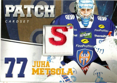2014-15 Cardset  JUHA METSOLA Tappara Patch