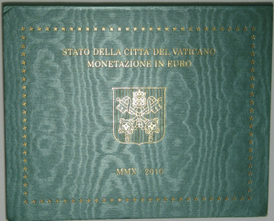 2010 VATIKAANI  virallinen BU sarja 1c - 2euro.