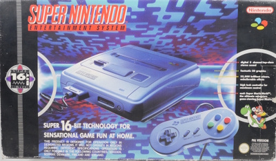 Super Nintendo Console With Super Mario World