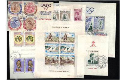 Monaco 1972-79 blokkeja 7 kpl o