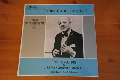 Leon Goossens:Oboe Concertos-Bach-Cimarosa-Marcello LP.Mono.