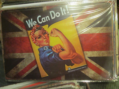 Peltikyltti NAISVOIMAA! Rosie the Riveter
