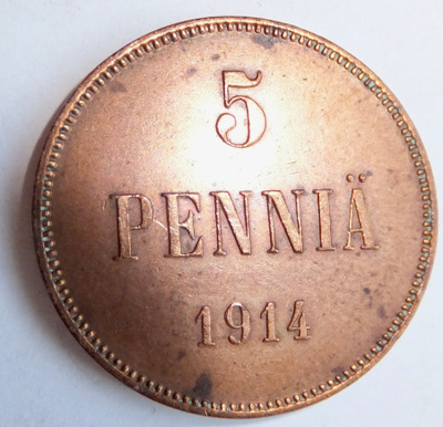 5 p 1914 HYVÄ Vielä Punainen