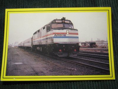 Dieselveturi Amtrak Loco 209. Postikortti