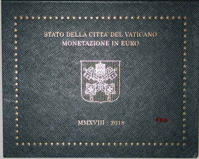 2018 VATIKAANI 1c - 2 euro kansiossa BU laatu