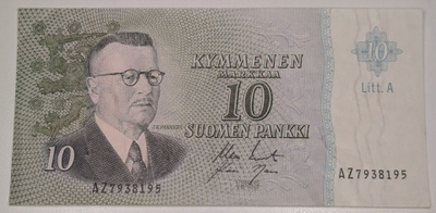 10 Markkaa 1963 Litt. A AZ7938195