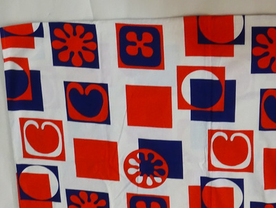 Laadukas paksu kuviollinen retrokangas