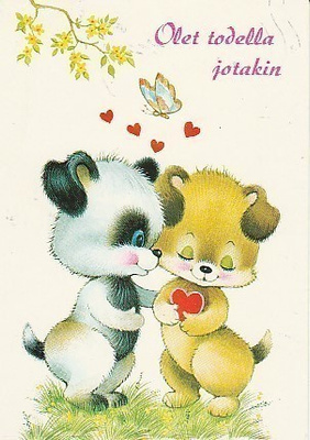 Postikortti, Eläinaihe, eläimet ,kissa