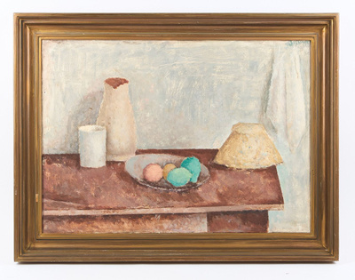 Varhainen Jaakko Sievänen näyttely öljyvärimaalaus v. 1956