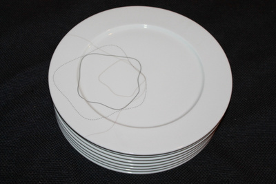 8 kpl Orvola Aika Graphics  lautaset  Iittala