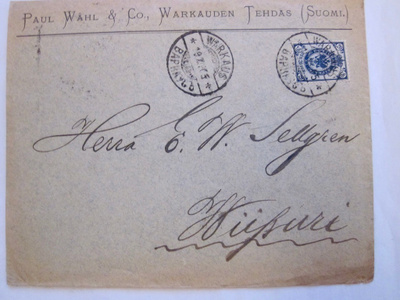 VANHA Frimakuori Paul Wahl & Co Varkauden Tehdas 1905