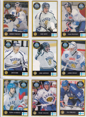 Suomi NHL-pelaajien Cardset Sisu Semic kortteja 0,50 EUR/kpl
