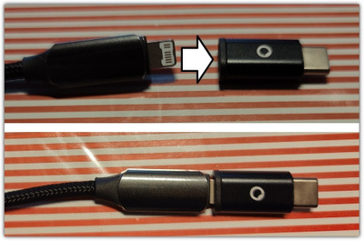 Adapteri Lightning 8pin - USB C-type -liitännäksi