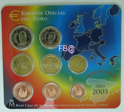 2003 ESPANJA BU sarja 1c- 2euro