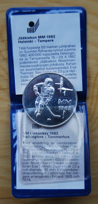 50 Markkaa 1982 Jääkiekko MM