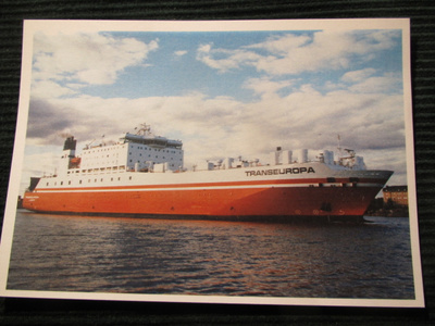 M/S Transeuropa. Laivapostikortti