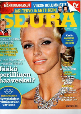 Seura n:o 27 2012 Monaco. Helsinki 1952. Anna. Jesse. Peteli