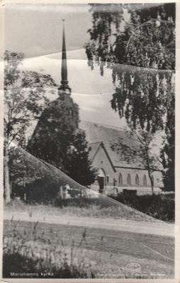 1953, Postikortti MAARIANHAMINA, kirkko
