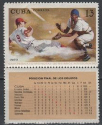 (SA0024) CUBA, 1969 (World Baseball Championships). MNH**