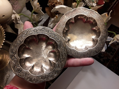 2 x Hopeoitu koristevati aasia tyylinen