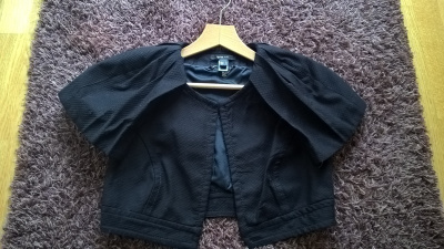 MNG / Mango Suit musta Bolero / Jakku puuvillaa - koko L